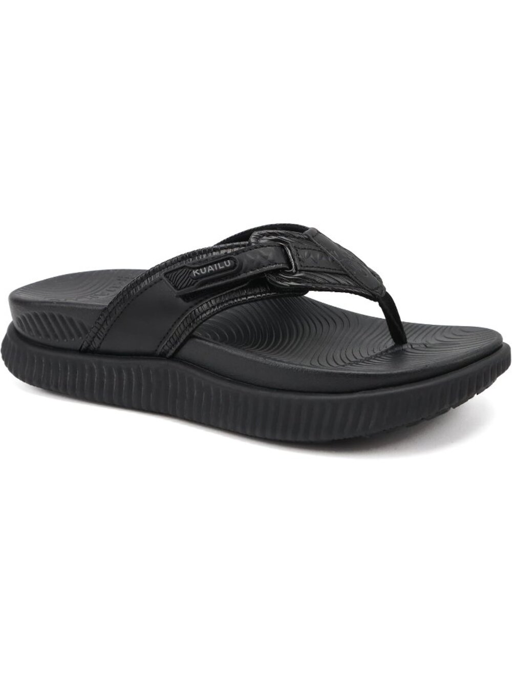 Women's Black Orthotic Cushion Flip Flops Sandals With Arch Support Foot bed